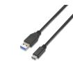 Aisens Cable USB 3.1 Gen2 10Gbps 3A - Tipo USB-C/M-A Macho - 1.0m - Color Negro