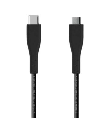 Aisens Cable USB 2.0 3A - Tipo USB-C/M-Micro B/M - 2.0m - Color Negro