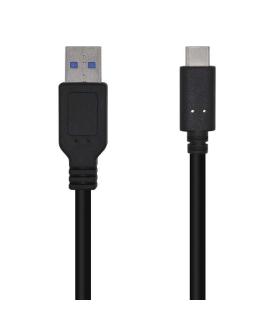Aisens Cable USB 3.1 Gen2 10Gbps 3A - Tipo USB-C/M-A Macho - 0.5m - Color Negro