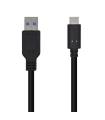 Aisens Cable USB 3.1 Gen2 10Gbps 3A - Tipo USB-C/M-A Macho - 0.5m - Color Negro