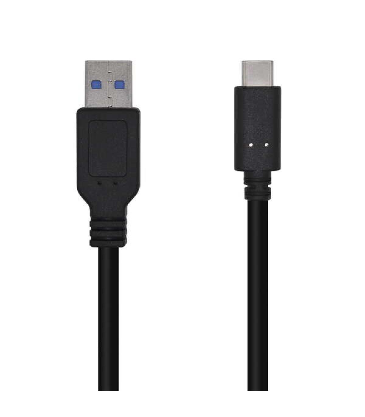 Aisens Cable USB 3.1 Gen2 10Gbps 3A - Tipo USB-C/M-A Macho - 1.5m - Color Negro