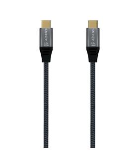 Aisens Cable USB 2.0 Aluminio 5A 100W E-MARK - USB-C/M-USB-C/M - 2.0M - Color Gris
