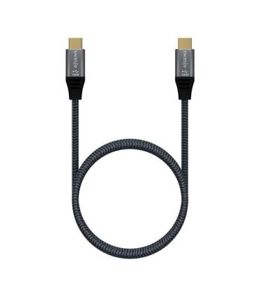 Aisens Cable USB 3.2 Gen2x2 Aluminio 20Gbps 8K@30Hz 5A 100W E-Mark, Tipo USB-C/M-USB-C/M - 1.0m - Color Gris