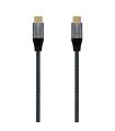 Aisens Cable USB 3.2 Gen2x2 Aluminio 20Gbps 8K@30Hz 5A 100W E-Mark, Tipo USB-C/M-USB-C/M - 1.5m - Color Gris