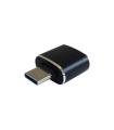 Aisens Mini Adaptador USB 3.1 Gen2 10Gbps 3A - Tipo USB-C/M-A/H - Color Negro