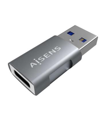 Aisens Mini Adaptador USB 3.2 GEN2 10G 3A - Tipo USB-C/H-A/M - Color Gris