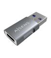 Aisens Mini Adaptador USB 3.2 GEN2 10G 3A - Tipo USB-C/H-A/M - Color Gris