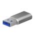 Aisens Mini Adaptador USB 3.2 Gen2/USB 2.03A - Tipo USB-C/H-A/M - Color Gris