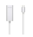 Aisens Conversor USB3.1 Gen1 USB-C a Ethernet Gigabit 10/100/1000 Mbps - 15cm - Color Plata