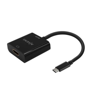 Aisens Conversor USB-C a HDMI 4K@30Hz - USB-C/M-HDMI/H - 15cm - Color Negro