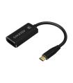 Aisens Conversor Aluminio USB-C a Displayport 8K@60Hz - USB-C/M-DP/H - 15cm - Color Negro