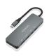 Aisens Hub USB 3.2 GEN2 10G USB-C - USB-C/M-2xUSB-C/H-2xUSB-A/H - 15cm - Color Gris