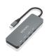Aisens Hub USB 3.2 GEN2 10G USB-C - USB-C/M-4xUSB-C/H - 15cm - Color Gris