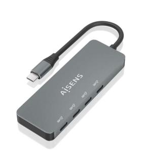 Aisens Hub USB 3.2 GEN2 10G USB-C - USB-C/M-4xUSB-C/H - 15cm - Color Gris