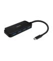 Aisens Hub USB 3.1 USB-C - USB-C/M-4Xtipo A/H - 15cm - Color Negro