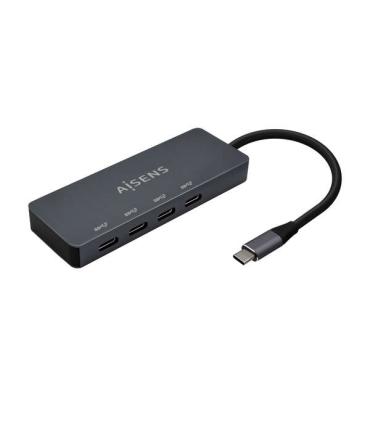 Aisens Hub USB 3.2 Gen1 5G USB-C - USB-C/M-4xUSB-C/H - 15cm - Color Gris