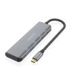 Aisens Hub USB 3.2 GEN1 5G USB-C - USB-C/M-2xUSB-C/H-2xUSB-A/H - 15cm - Color Gris