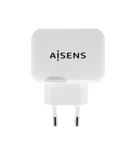 Aisens Cargador USB 17W 5V/3.4A - 2xUSB con Control AI - Color Blanco