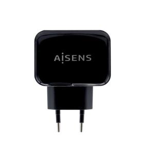 Aisens Cargador USB 17W 5V/3.4A - 2xUSB con Control AI - Color Negro