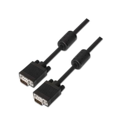 Aisens Cable SVGA con Ferrita - HDB15/Macho-HDB15/Macho - 15m - Color Negro