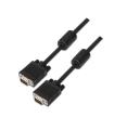 Aisens Cable SVGA con Ferrita - HDB15/Macho-HDB15/Macho - 20m - Color Negro