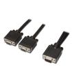 Aisens Cable Bifurcador SVGA - HDB15/M-2xHDB15/H - 45cm - Color Negro