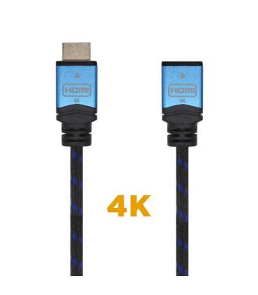 Aisens Cable HDMI V2.0 Prolongador Premium Alta Velocidad / HEC 4K@60Hz 18Gbps - A/M-A/H - 1.0M - Color Negro