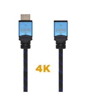 Aisens Cable HDMI V2.0 Prolongador Premium Alta Velocidad / HEC 4K@60Hz 18Gbps - A/M-A/H - 2.0M - Color Negro