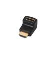 Aisens Adaptador HDMI Acodado - A Hembra-A Macho Conectar HDMI en Espacio Reducio - Color Negro