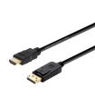 Aisens Cable Conversor Displayport a HDMI - DP/M-HDMI/M - 2.0m - Color Negro