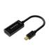 Aisens Conversor Mini DP V1.2 a HDMI V1.4 4K@30HZ - MDP/M-HDMIA/H - 15CM - Color Negro