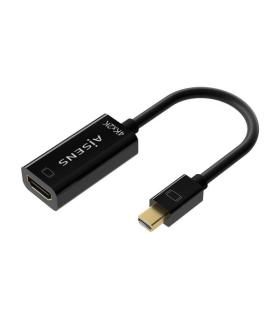 Aisens Conversor Mini DP V1.2 a HDMI V1.4 4K@30HZ - MDP/M-HDMIA/H - 15CM - Color Negro