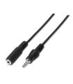 Aisens Cable Audio Estereo - JACK 3.5/M-JACK 3.5/H - 1.5m - Color Negro
