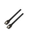 Aisens Cable SATA III Datos 6G con Anclajes - 0.5m para Disco Duro SATA I - II - III SSD - Color Negro