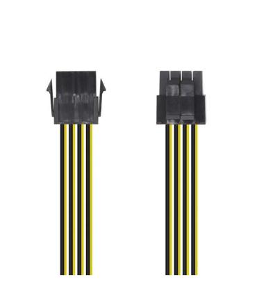 Aisens Cable Alimentacion - 8 Pin/H-4+4 Pin/M - 30cm - Color Negro