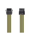 Aisens Cable Alimentacion - 8 Pin/H-4+4 Pin/M - 30cm - Color Negro