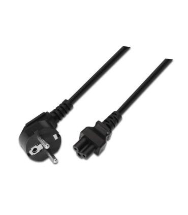 Aisens Cable Alimentacion Trebol - CEE7 Acodado/M-C5/H - 1.5m - 100% Cobre Puro AWG18 - Color Negro