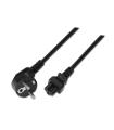 Aisens Cable Alimentacion Trebol - CEE7 Acodado/M-C5/H - 1.5m - 100% Cobre Puro AWG18 - Color Negro