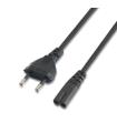 Aisens Cable Alimentacion Forma 8 - CEE7/16/M-C7/H - 1.5m - 100% Cobre Puro AWG18 - Color Negro
