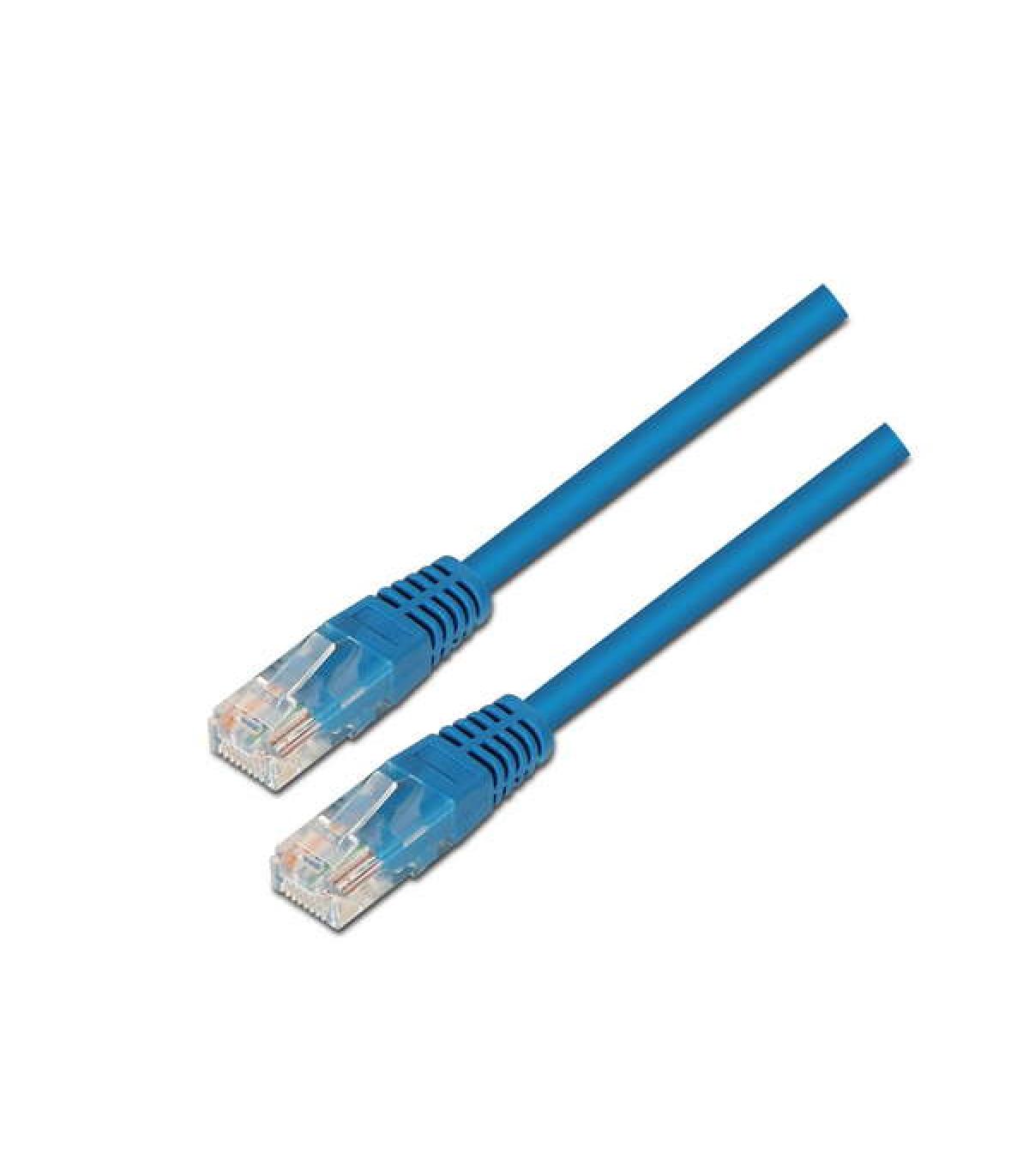 Aisens Cable de Red Latiguillo RJ45 Cat.6 UTP AWG24 - 0.5m - 10/100/1000 Mbit/s - Color Azul