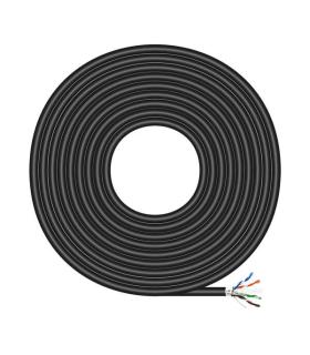 Aisens Cable de Red Exterior Impermeable RJ45 Cat.6 Ftp Rigido Awg24 - 305m - Color Negro