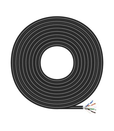 Aisens Cable de Red Exterior Impermeable RJ45 Cat.6 Ftp Rigido Awg24 - 305m - Color Negro