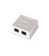 Aisens Roseta de Superficie RJ45 Cat.6 UTP 2 Tomas - Color Blanco