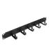 Aisens Organizador de Cables Metalico con 5 anillos - 19" 1U - Color Negro