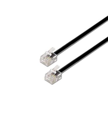 Aisens Cable de Telefono 6P4C - M-M - 2.0m - Color Negro