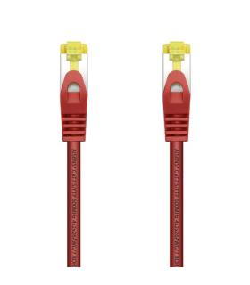 Aisens Cable de Red Latiguillo RJ45 LSZH Cat.7 600 MHz S/FTP PIMF AWG26 - 25cm - Color Rojo