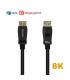 Aisens Cable Displayport Certificado V1.4 8K@60hz - DP/M-DP/M - 2.0m - Color Negro