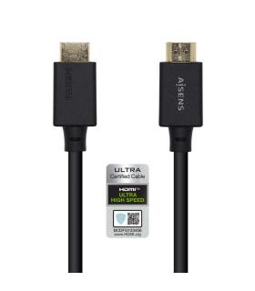 Aisens Cable HDMI V2.1 Certificado Ultra Alta Velocidad 8K@60Hz 48Gbps - A/M-A/M - 2.0m - Color Negro