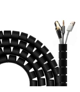 Aisens Organizador De Cable En Espiral 25mm - 3.0m - Color Negro