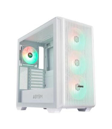 Abysm Danube Kamp BX300 White Caja Torre ATX, ITX, Micro ATX - Lateral Cristal Templado - 3.5" y 2.5" - USB-A, USB-C y Audio ..